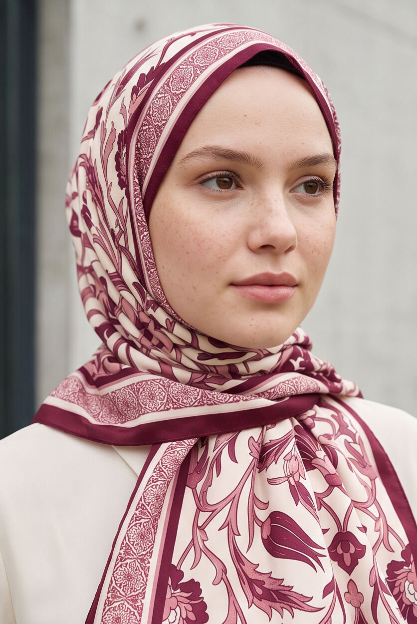 Vintage Floral Soft Şal