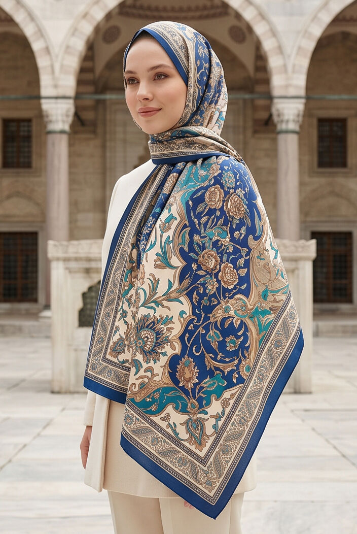 Etnik Desenli & Yumuşak Soft Kumaş Şal